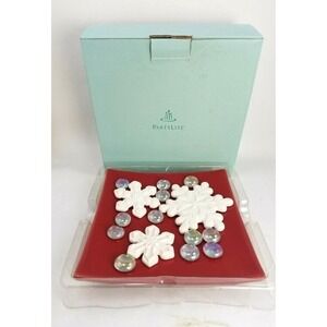 Partylite Fragrance Accents Holiday Christmas Scented Porcelain Snowflake Décor
